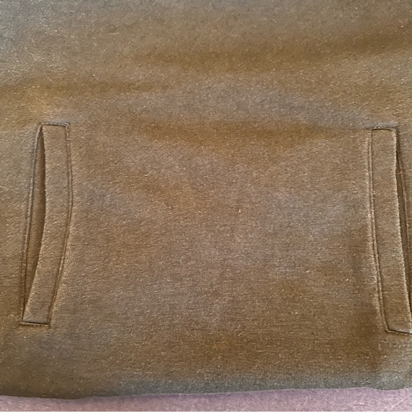 Elena Fabletics XS Dark Olive SweatShirt Dress Fleece Lining Front Pockets - Picture 4 of 12